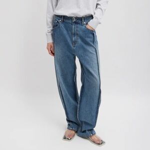 Tibi NWOT Spring Denim Tuck Jean